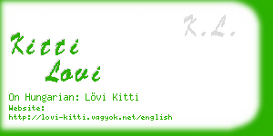 kitti lovi business card
